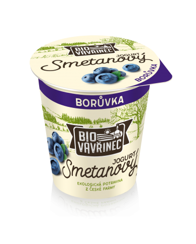 Smetanový jogurt borůvka, 130 g Smetanový jogurt borůvka, 130 g