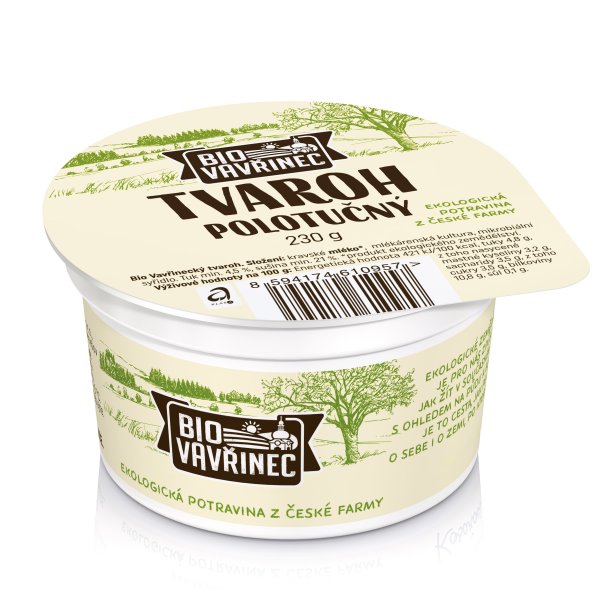 Tvaroh polotučný, 230 g